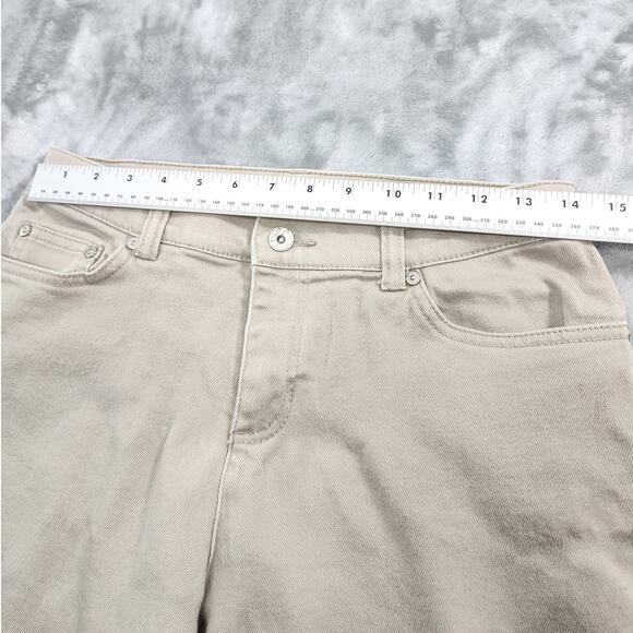 Style&Co Jeans Womens 6P PETITE Tan EASY Fit Mid Rise Straight Leg Stretch Denim - Picture 6 of 10